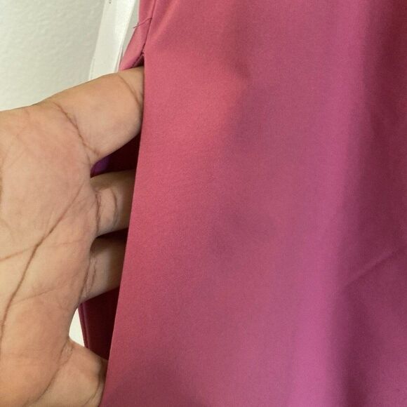 Kay Unger Dress Puff Statement Sleeve Stretch Poplin Lined Dusty Rose Event - Picture 9 of 16